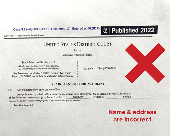 Invalid Warrant Sample